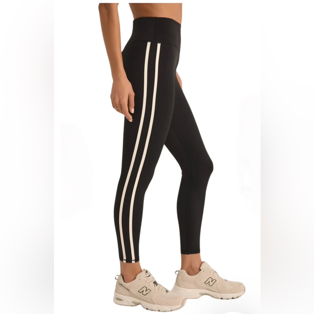 Z SUPPLY Active On Rotation High Waisted 7/8 Leggings Black NWT